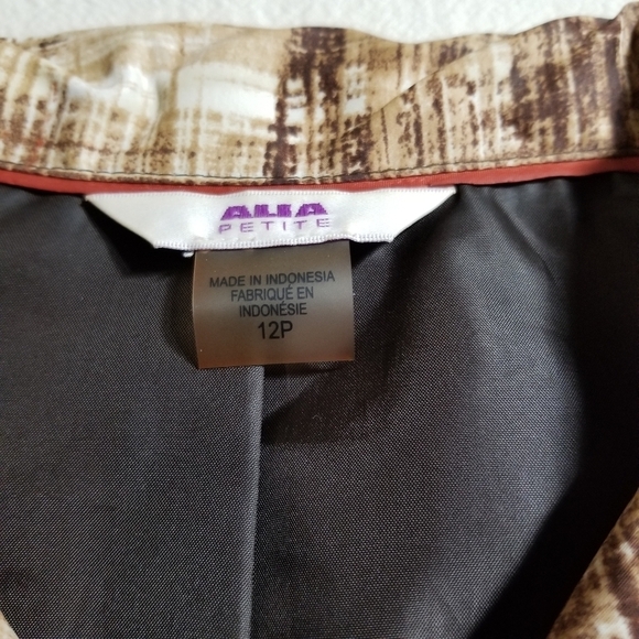 Alia Orange And Brown zip Up Size 12 petite vest - Picture 6 of 8